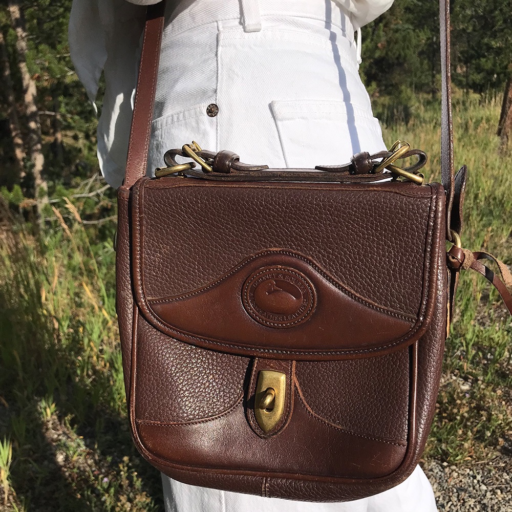 Vintage Dooney & Bourke Leather Crossbody (1980s)